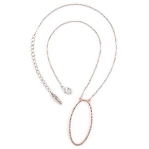 Plunder Kai Necklace Rose Gold w/ Crystal Detail